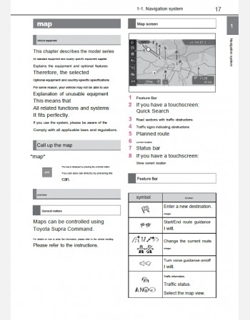 toyota supra 2019 navigation guide